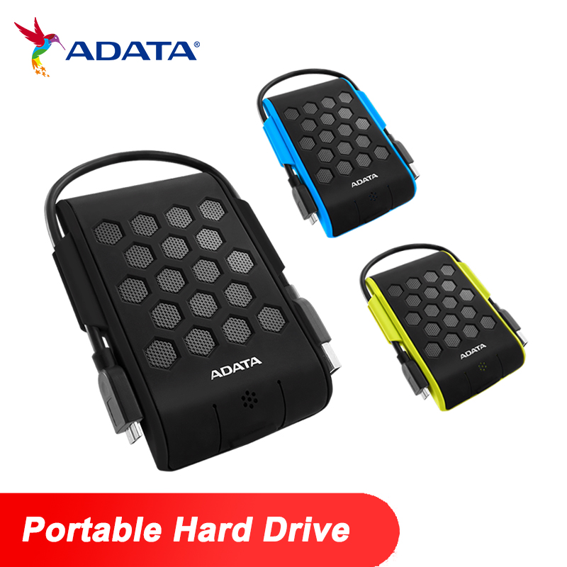ADATA 외부 휴대용 하드 드라이브 1 테라바이트 Dashdrive HD720 검정/녹색/파랑 외부 하드 2 테라바이트 HDD HD 펜 드라이브 디스크 컴퓨터